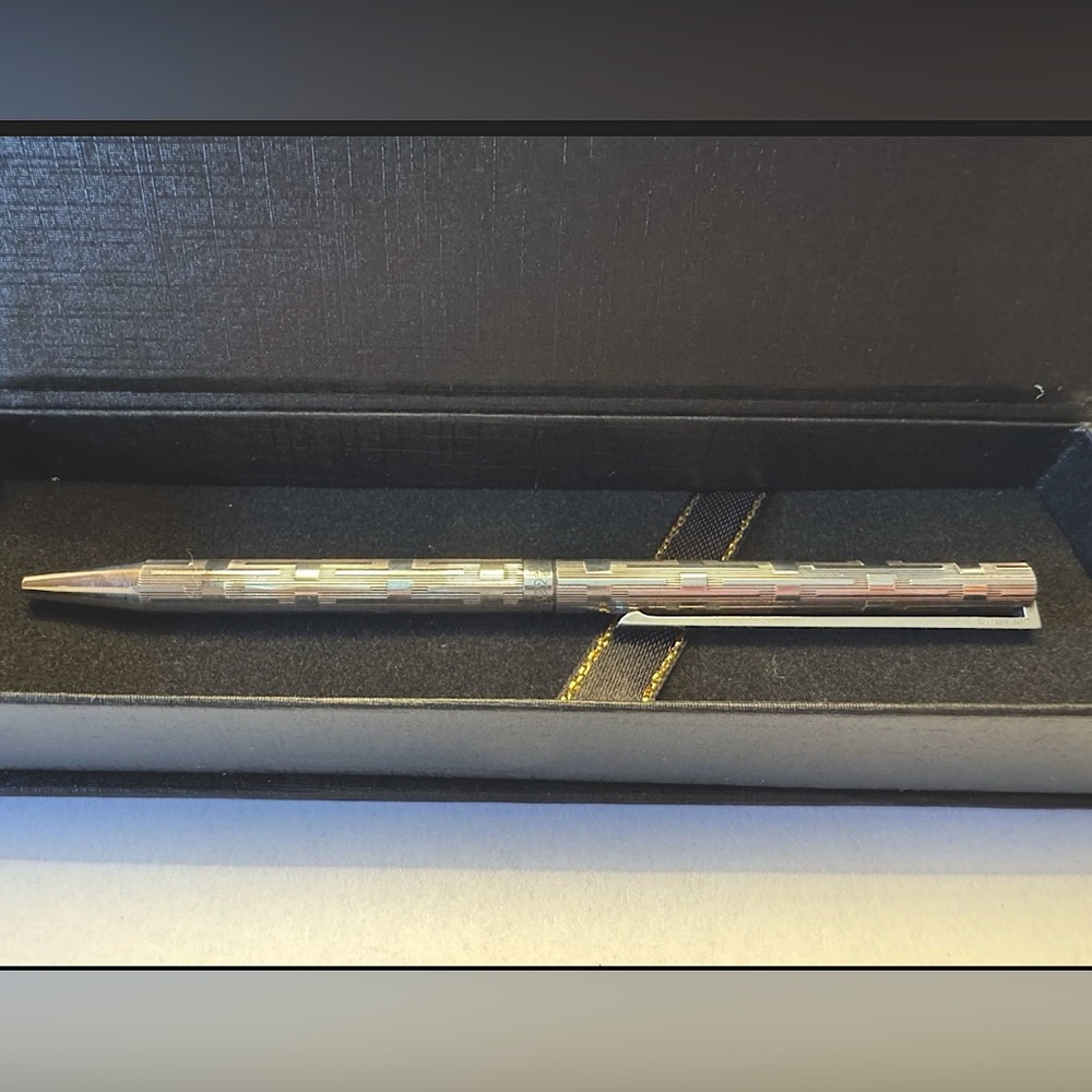 SOLD 🚨DUPONT 1993 Ballpoint Pen- Silver EUC
